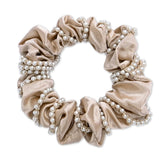 Pearl Accent Scrunchie Set