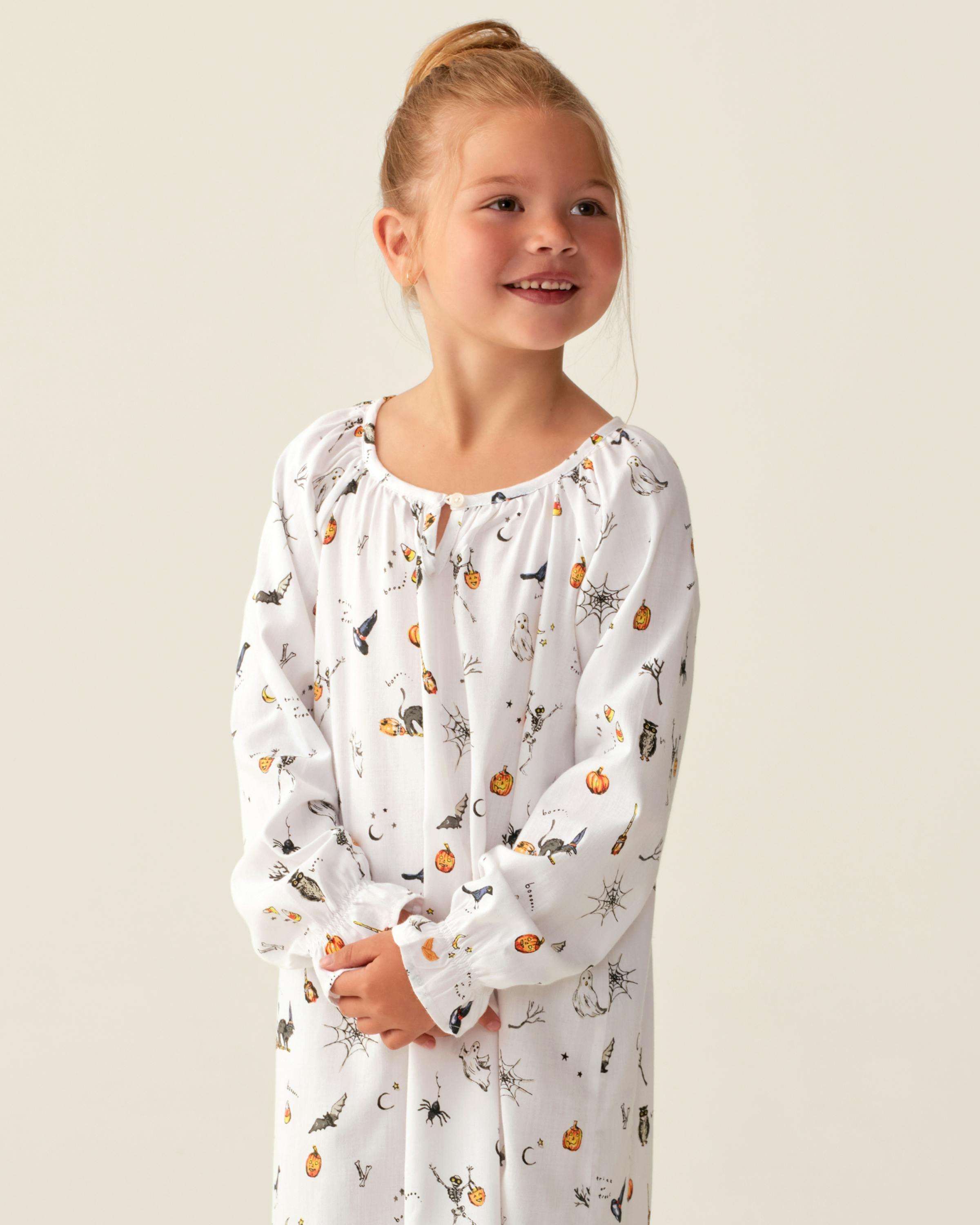 Girl's Twill Delphine Nightgown in Trick or Treat