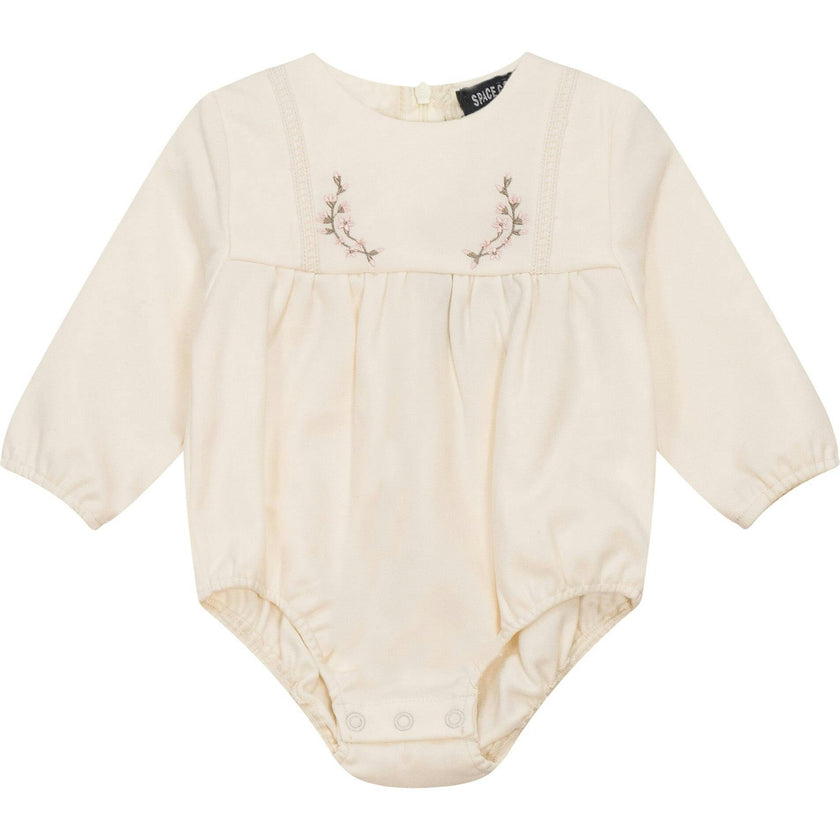 Floral Embroidered Bubble Cream