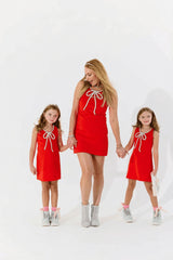 Red Velvet Bow Princess Dress