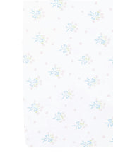 Pima Crib Sheet - Blue Bow Bouquet