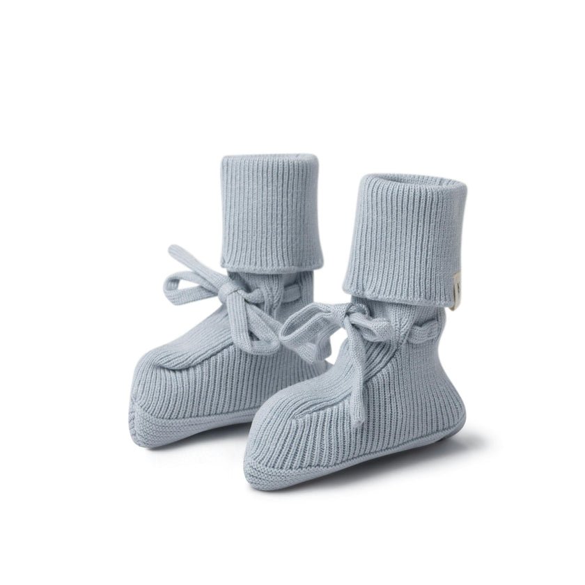 Knitted Booties Blue