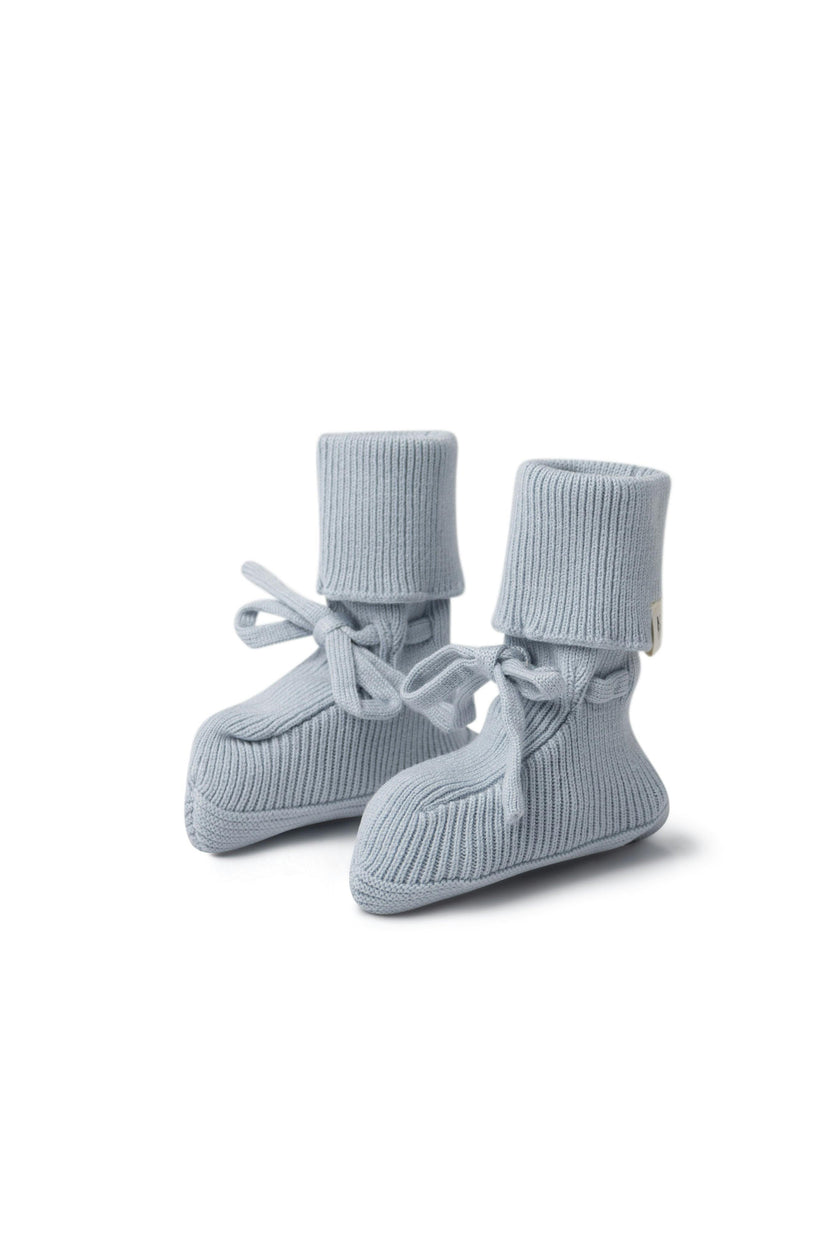 Knitted Polyester-Viscose Blend Booties