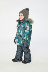 Two Piece Discover Snowsuit Blue Bear Print
