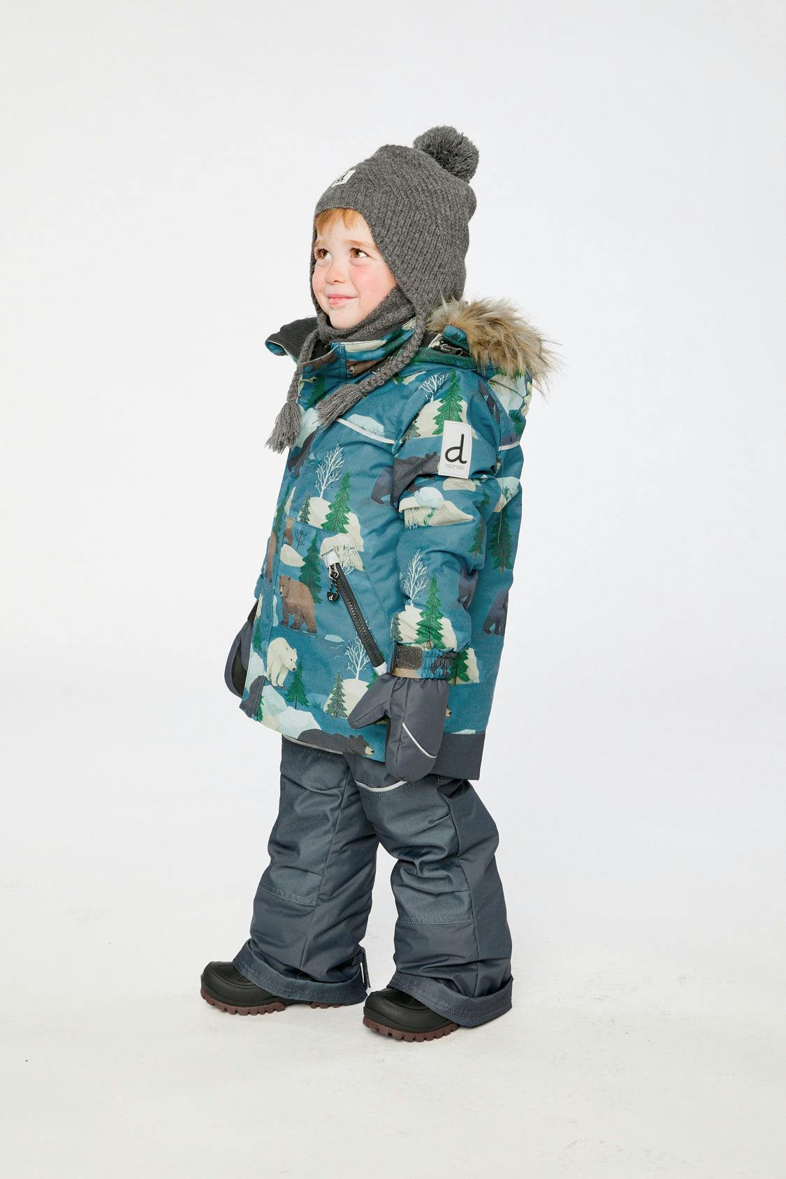 Two Piece Discover Snowsuit Blue Bear Print
