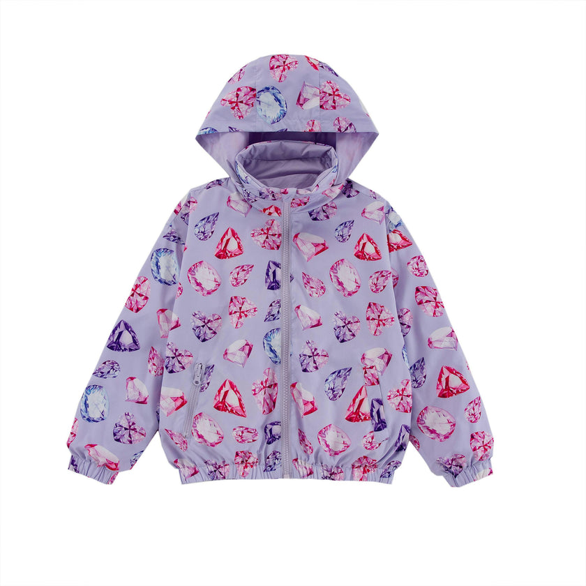 Max Reversible Rain Jacket Windbreaker, Diamonds