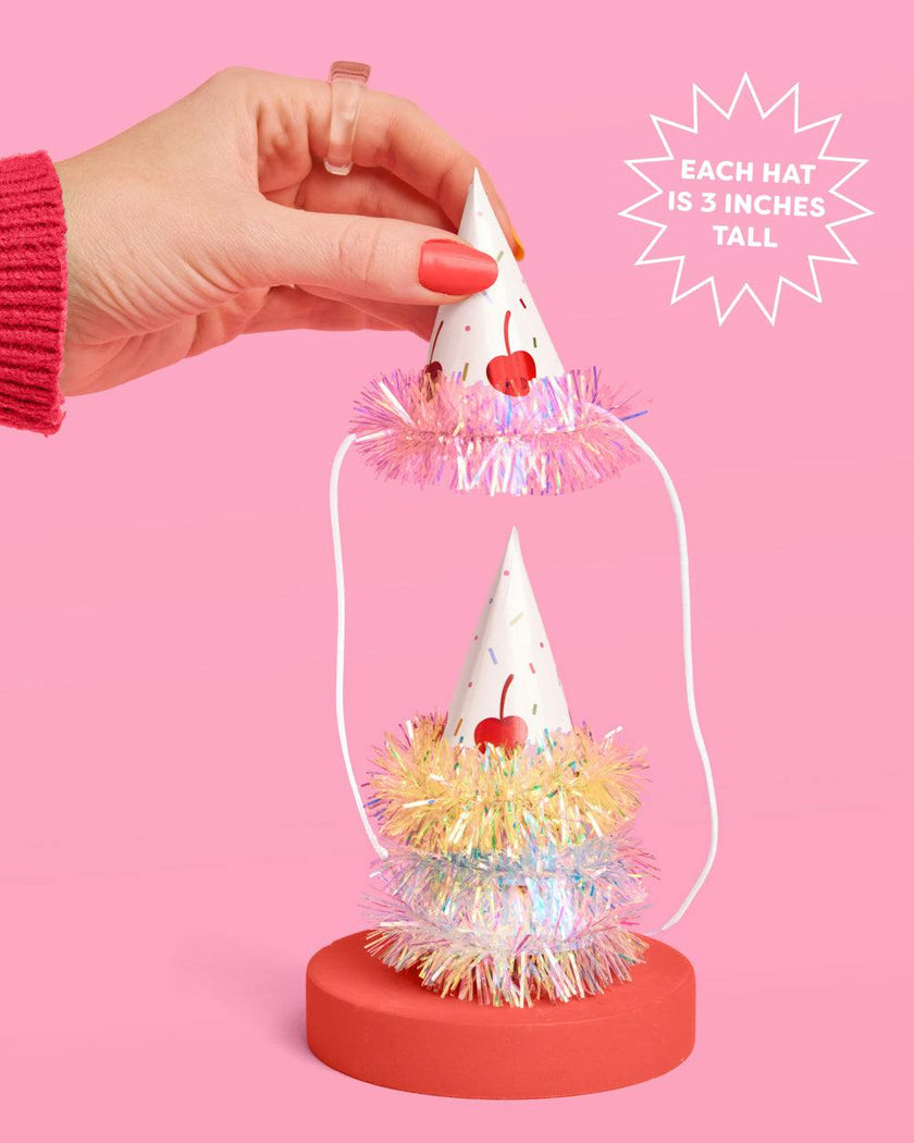 Mini Bday Cake Hats - 10 mini hats