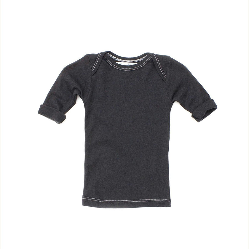 Lap Shoulder Tee Short Sleeve Charcoal