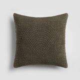 Tranquil Moss Green Textured Throw Pillow