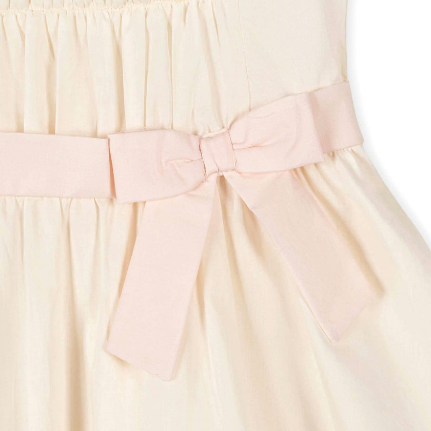 Organic Puff Sleeve Tiered Party Dress, White
