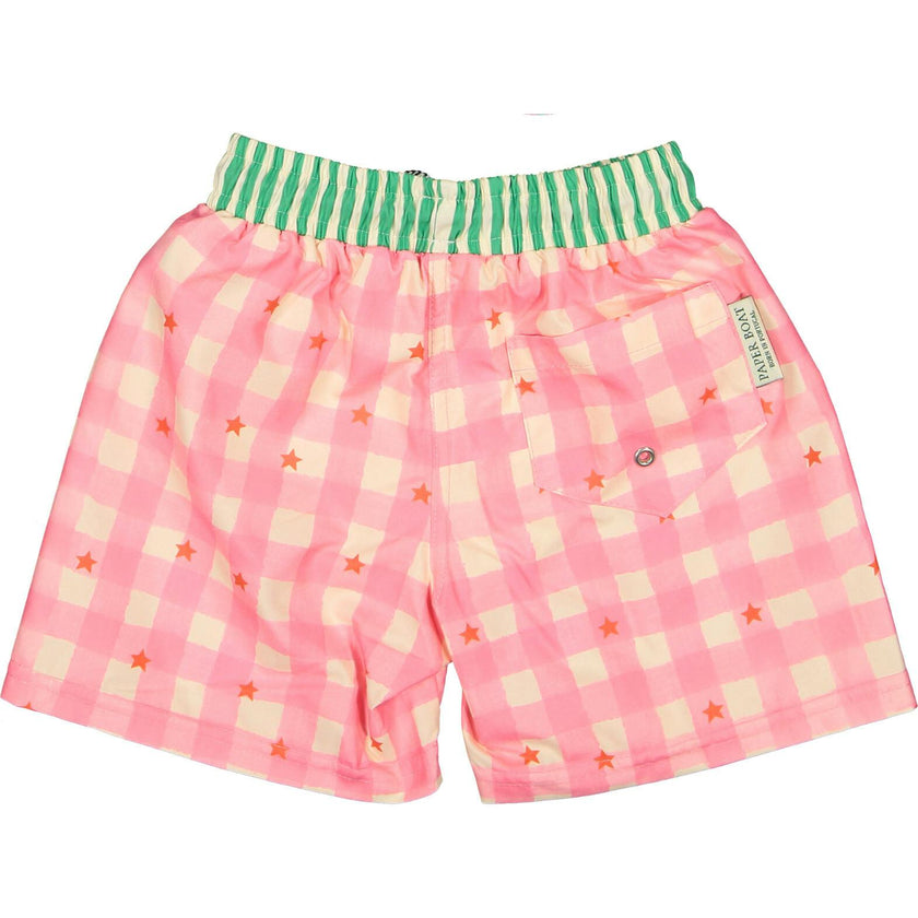 Gingham stars classic swim shorts