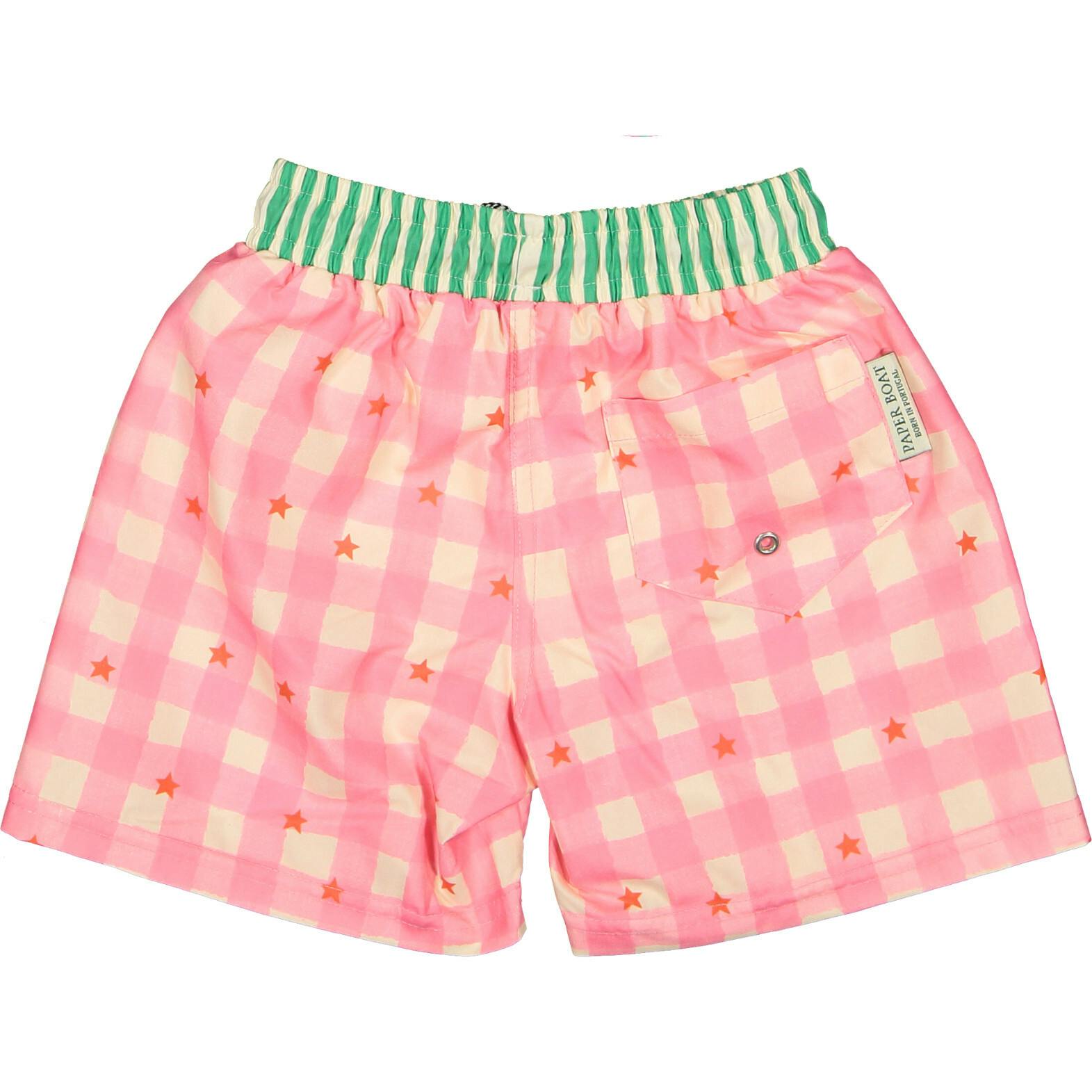 Gingham stars classic swim shorts