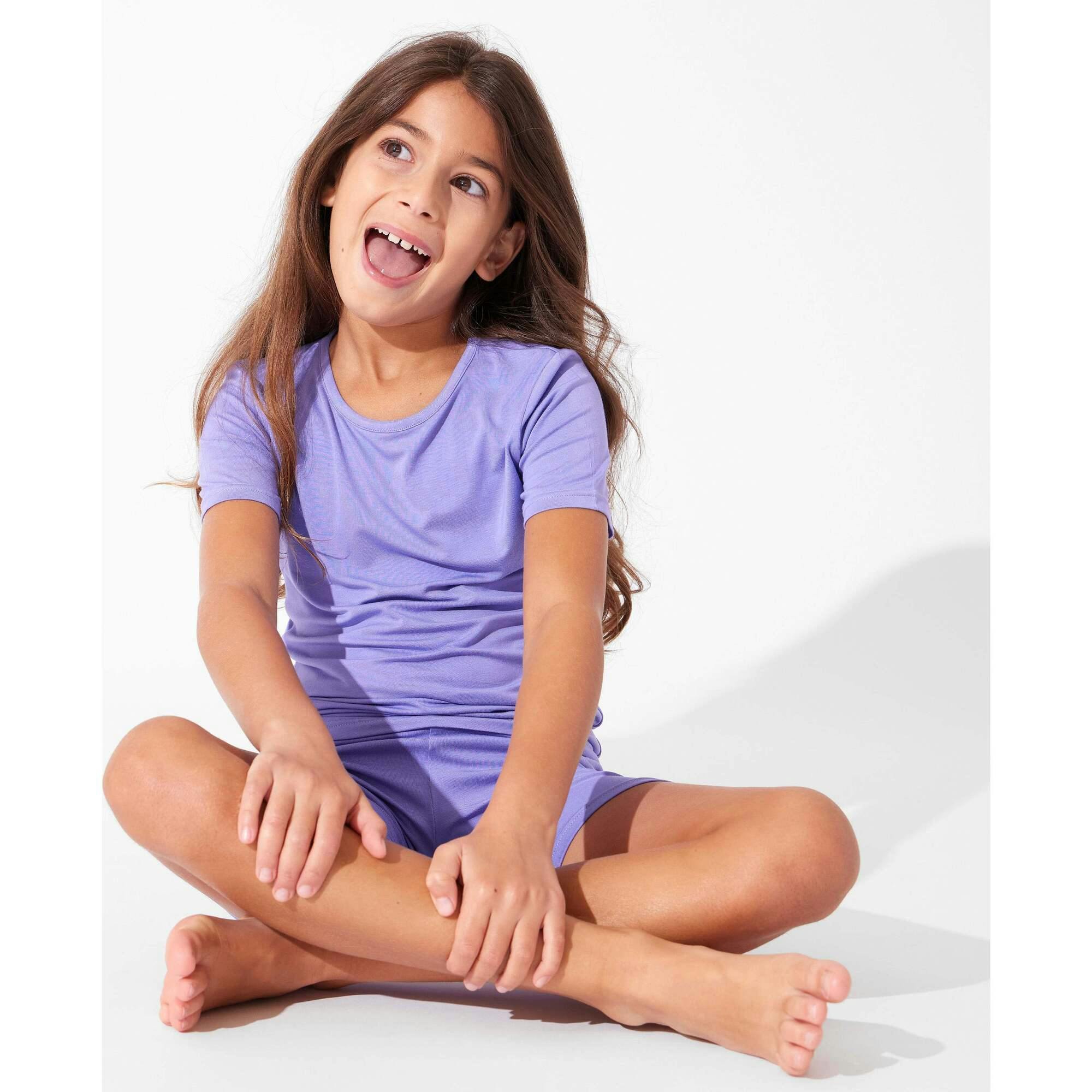 Poppin Purple Bamboo Kids Pajama Short Set