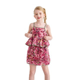 Pink Zinnia Textured Skirt Set