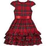 Arabella Frill Plaid Tartan Girls Party Dress