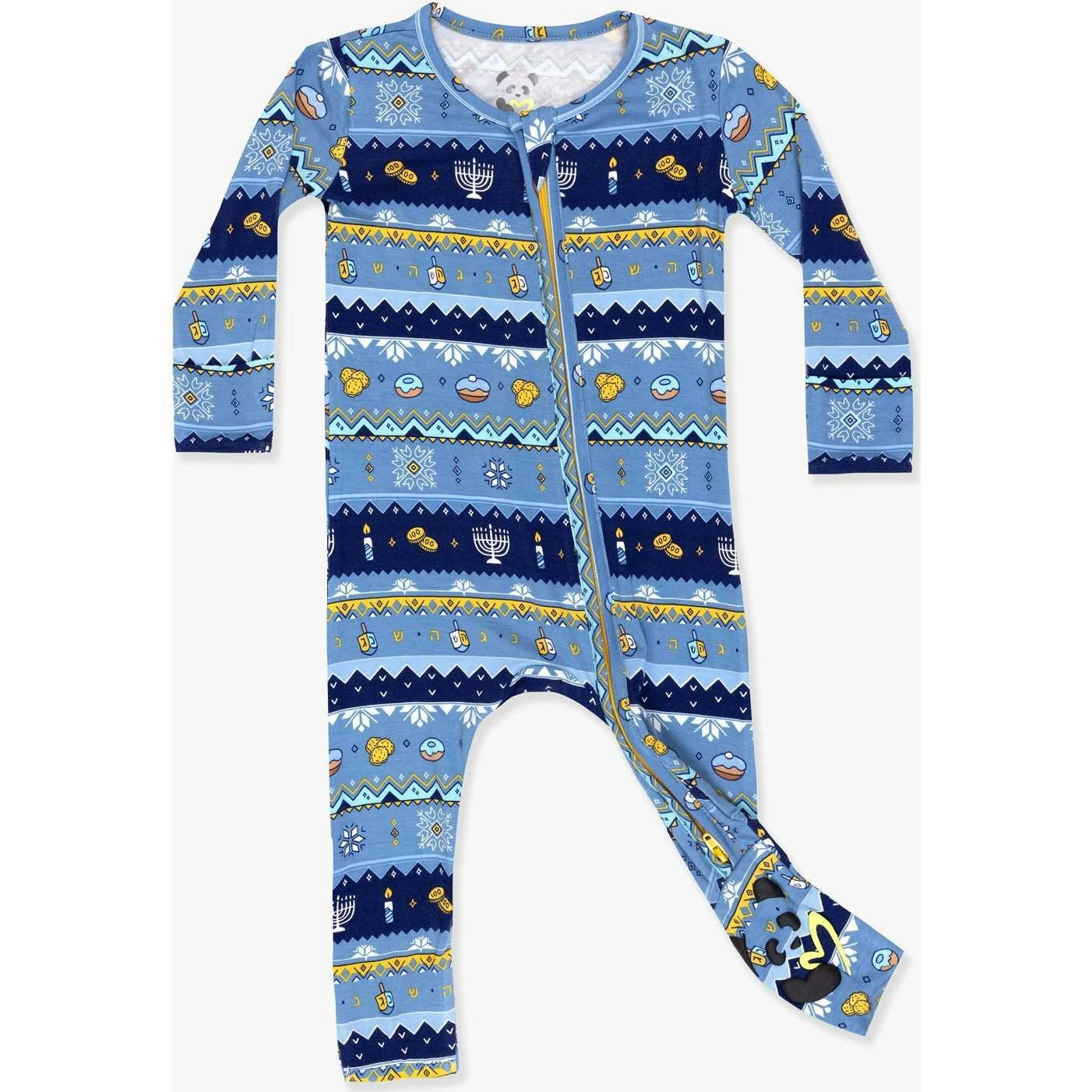Hanukkah Fair Isle Bamboo Convertible Footie