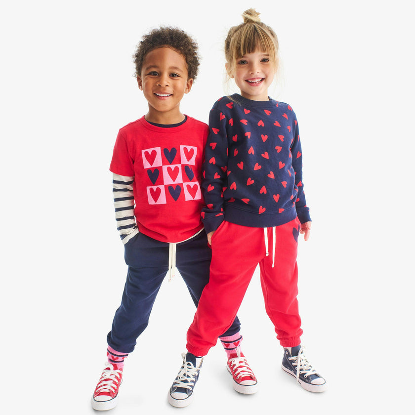Clearance kids sweatshirt in confetti hearts