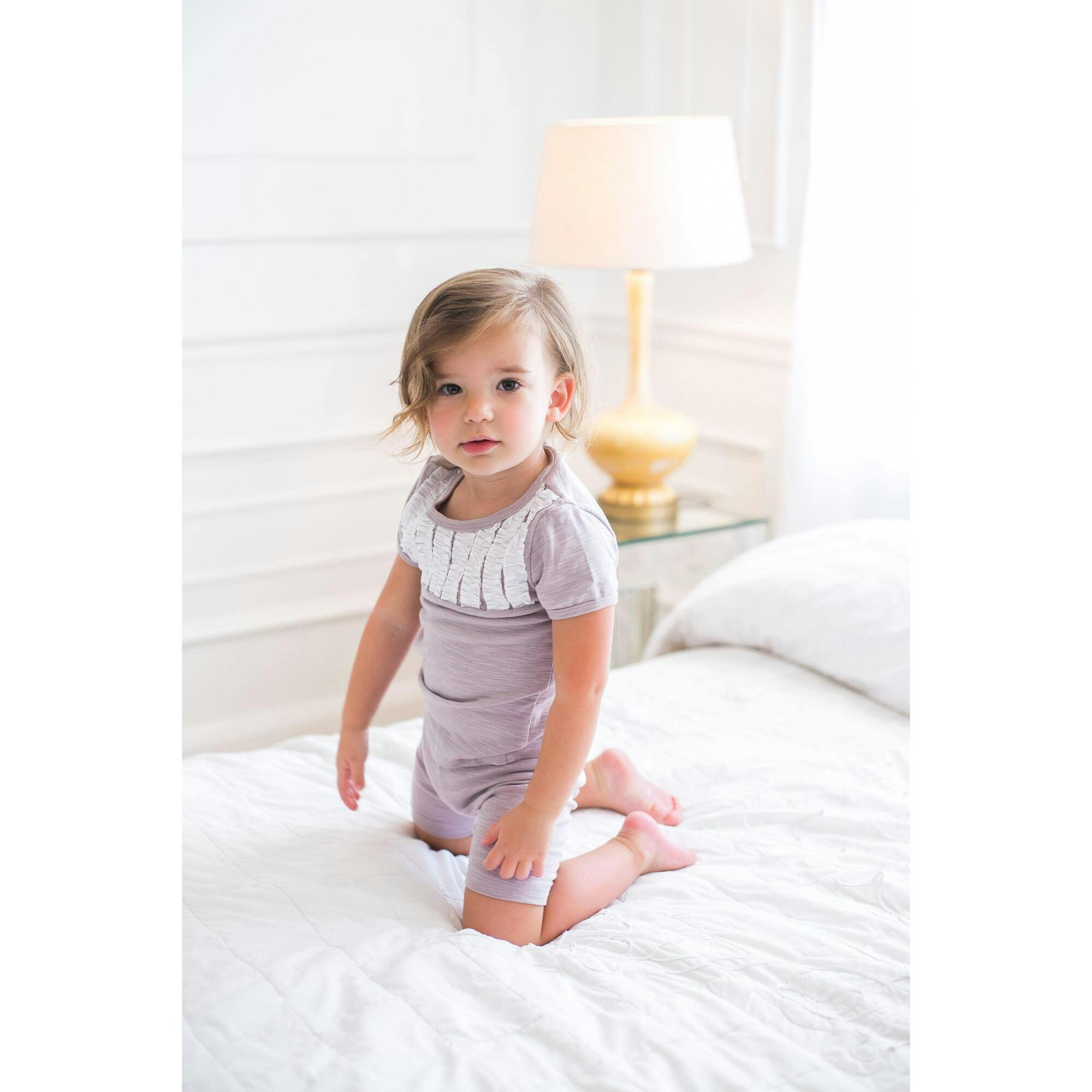 Tux Ruffle 2-Piece Top & Short Set