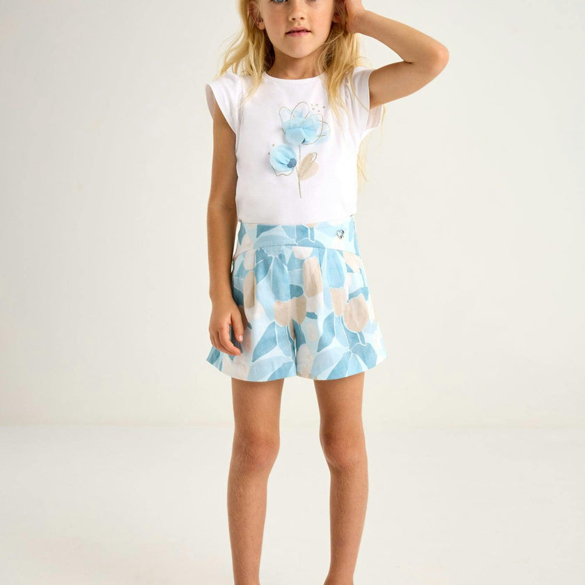 Girl Embossed Flower Top