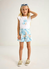 Girl Embossed Flower Top
