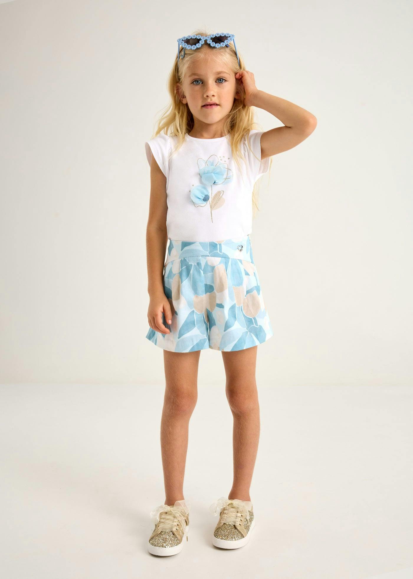 Girl Embossed Flower Top