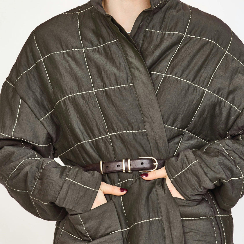 Tahoe Quilted Jacket in Black Olive