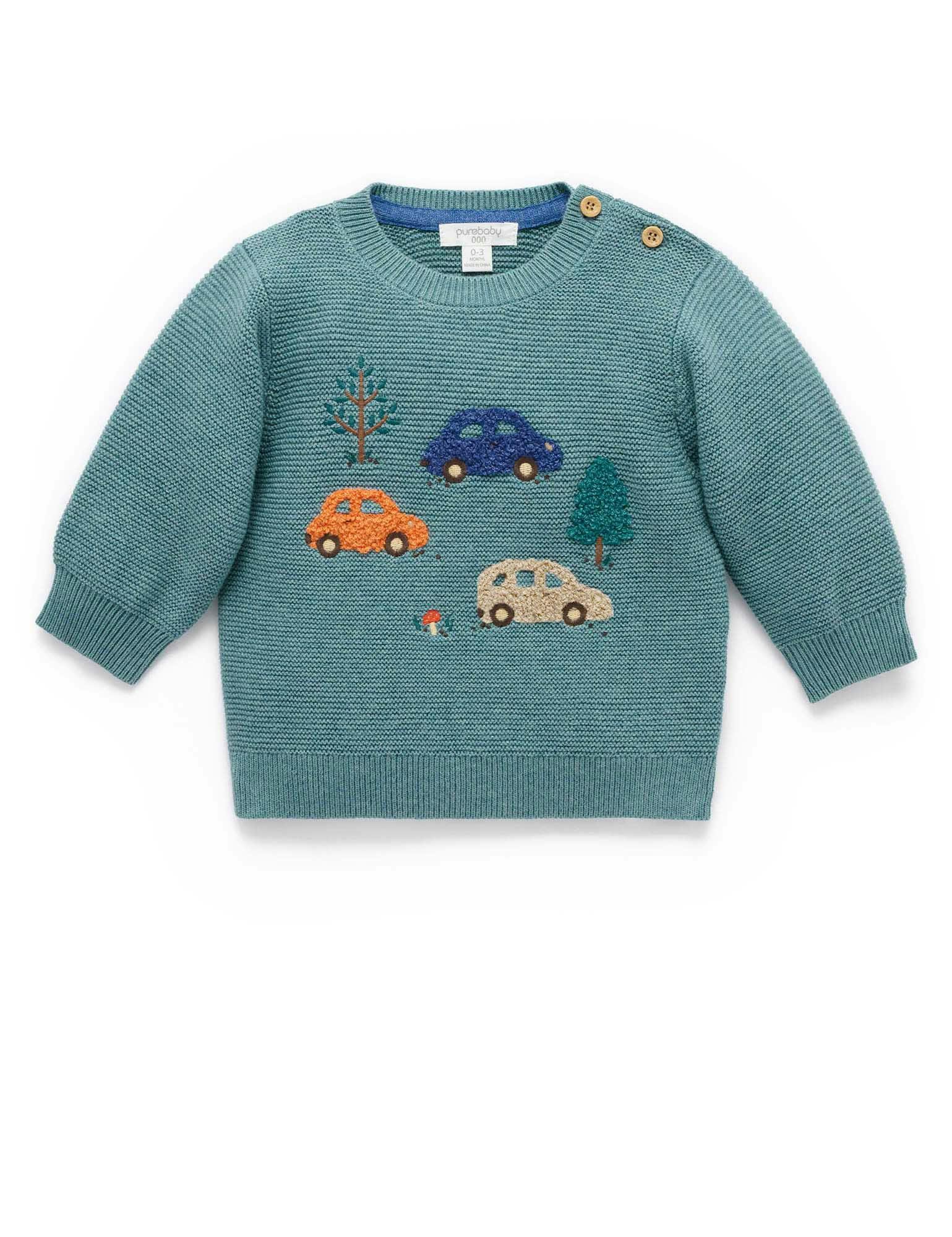 Woodland Jumper Duck Egg Melange