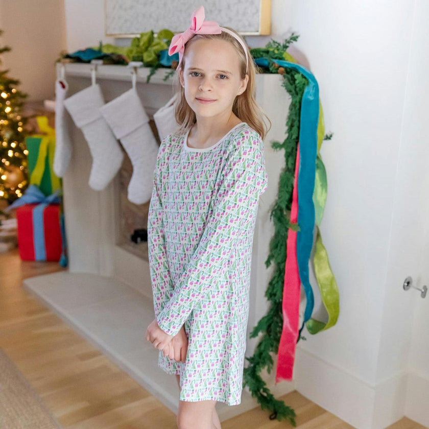 Berkeley Girls' Shirt Dress Mod Holiday Pink