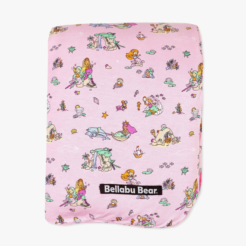 Mermaid Lagoon Bamboo Sherpa Blanket