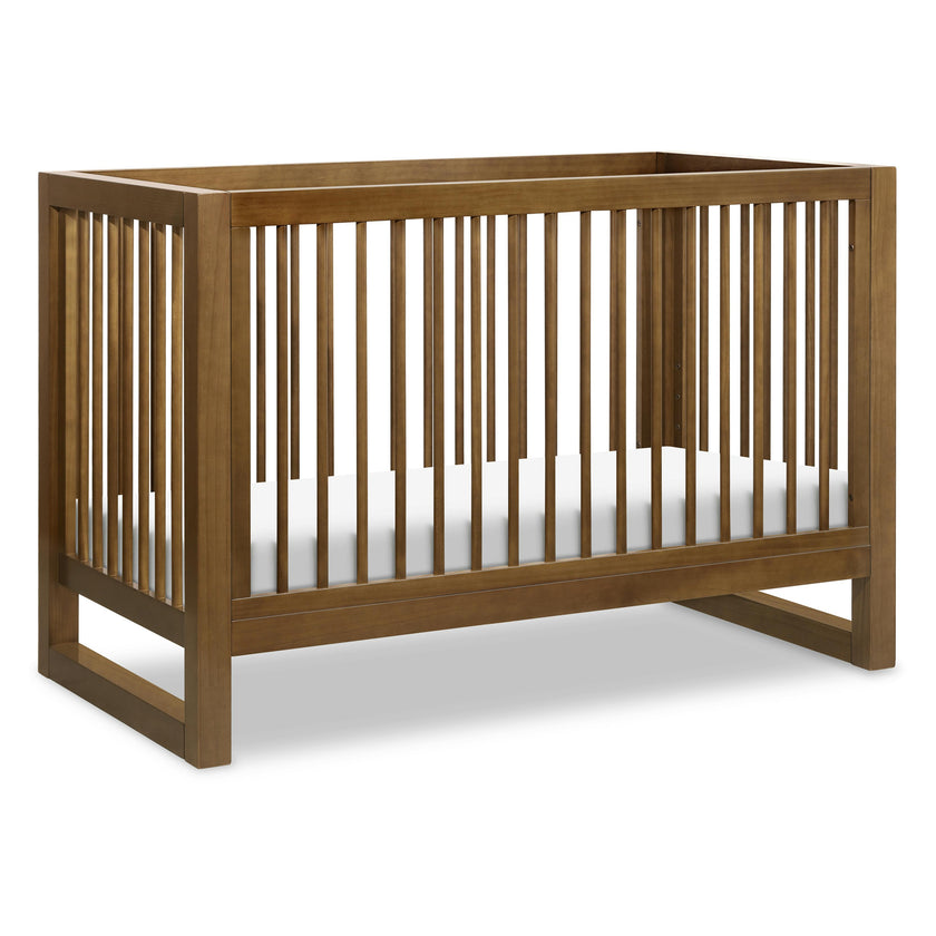 Nantucket 3-in-1 Convertible Crib w/Toddler Bed Conversion Kit in Natural Walnut