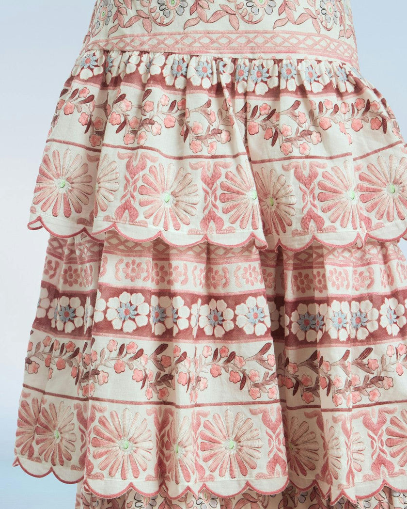 Lara Embroidered Maxi Skirt