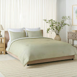 Stripe Reversible Comforter Set, Green