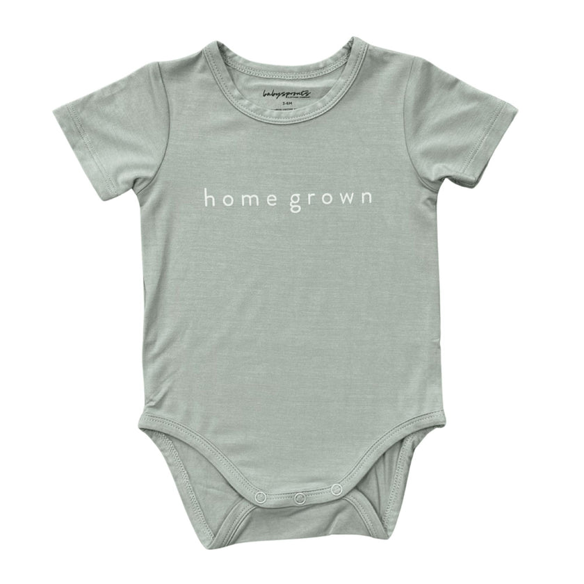 Baby Boy Short Sleeve Bodysuit in Home Grown