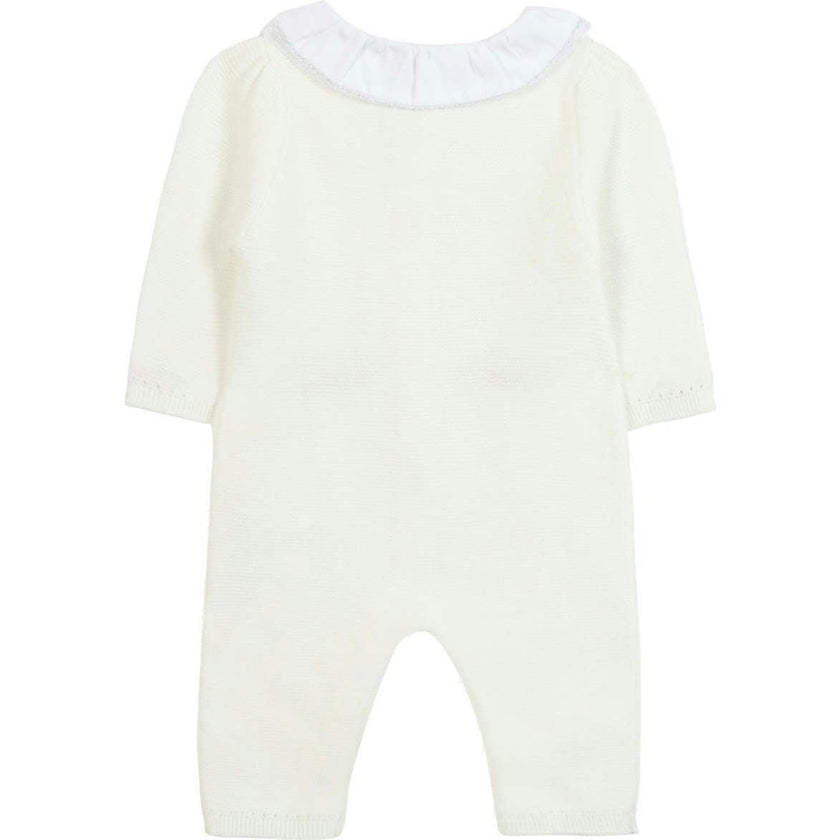 TARTINE ET CHOCOLAT Knit Floral Baby Jumpsuit