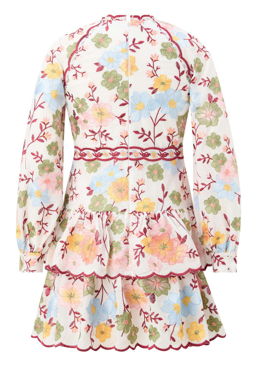 Penelope Cotton Embroidery Mini Dress