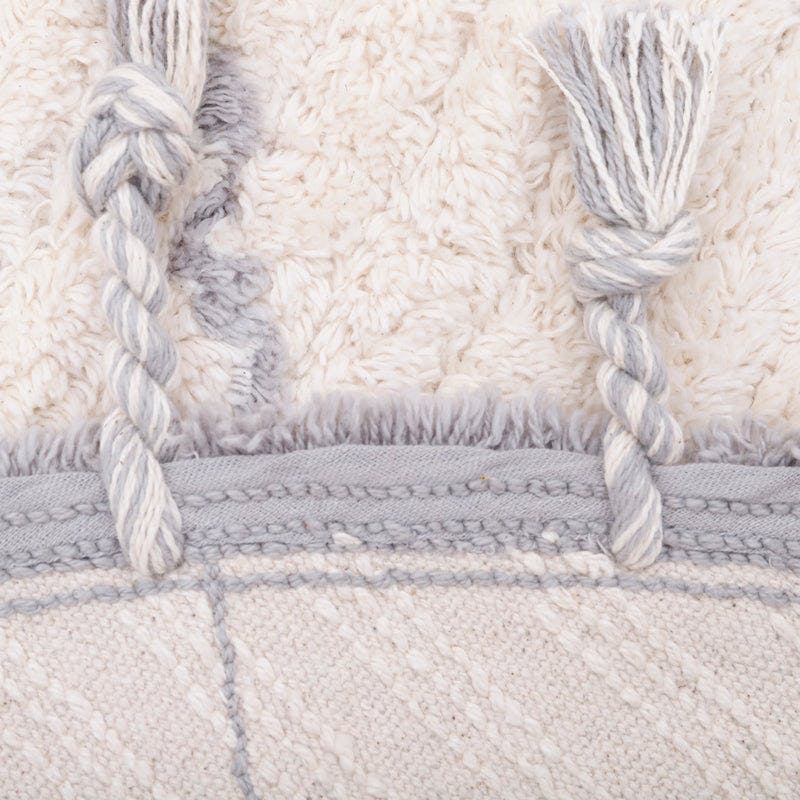 Come Braided Tassel Round Rug
