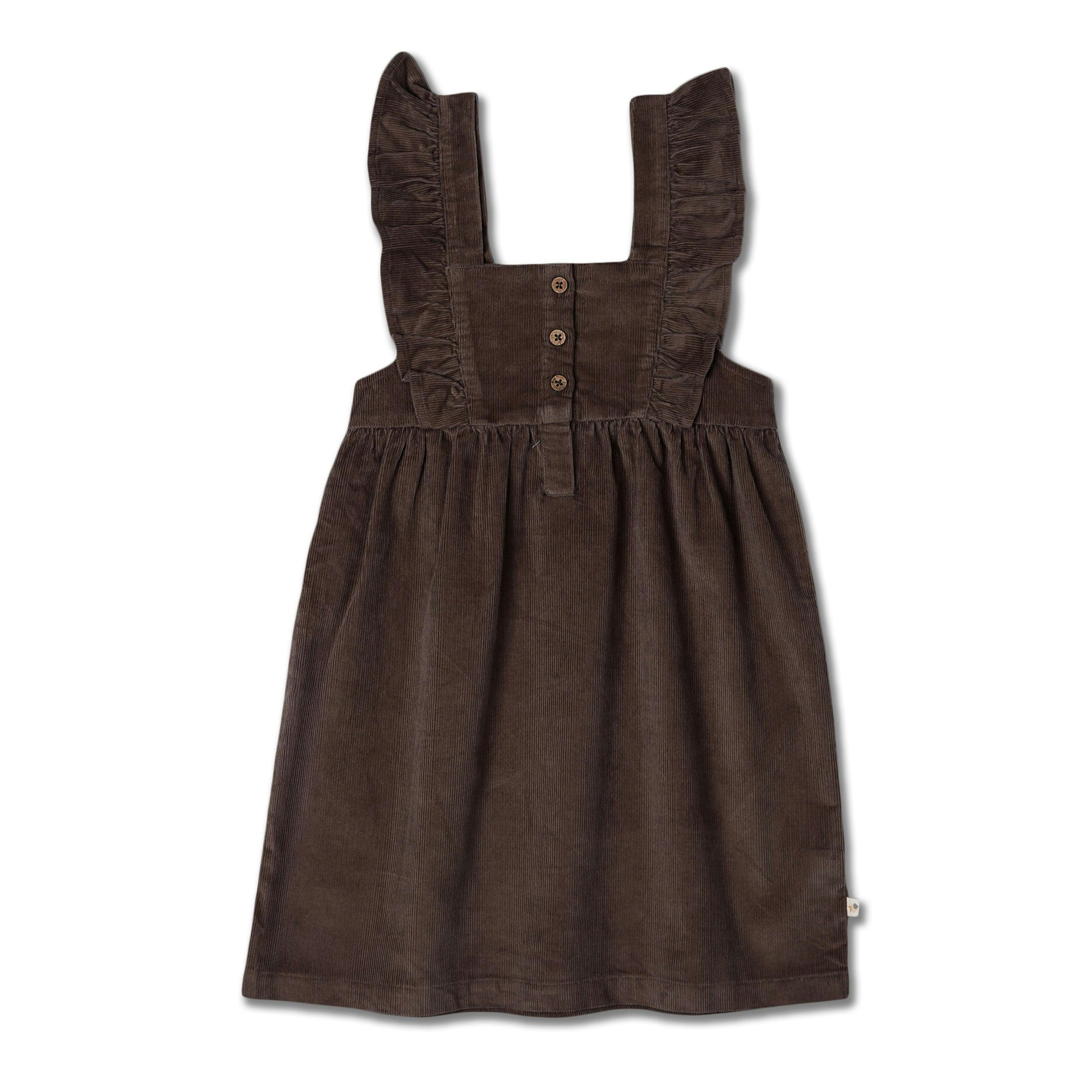 Organic Ruffle Corduroy Dress