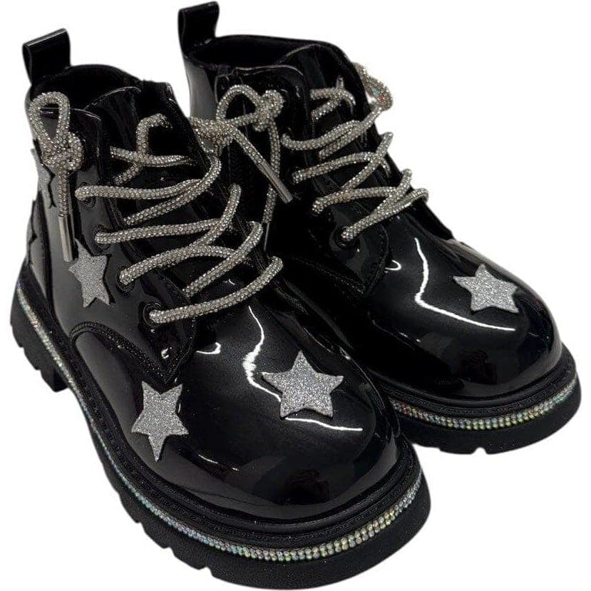 Black Rainbow Shimmer Stars Boots