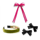 Halo Luxe High-Quality Hair Accessories Bundle - Soft Headbands & Bow Accessories
