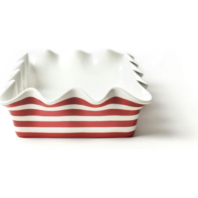 Red Stripe 13 Ruffle Casserole