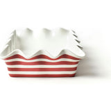 Red Stripe 13 Ruffle Casserole
