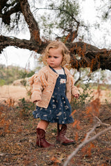Overall Dress in Midnight Bandana