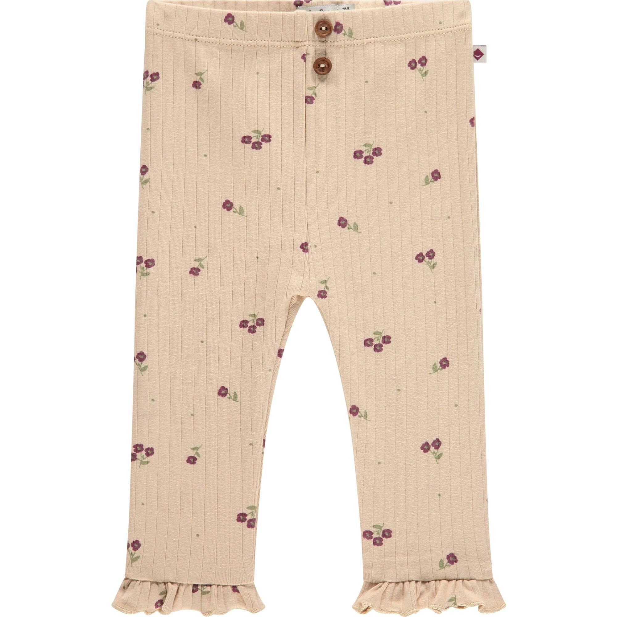 Ribbed Floral Leggings