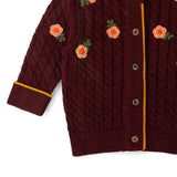 Berry Petal Snuggly Knitted Cardigan, Purple