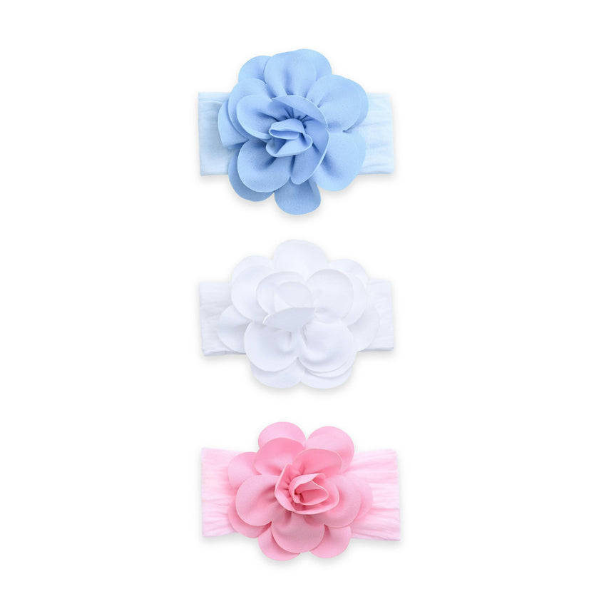 Multicolor Floral Elastic Headband Set