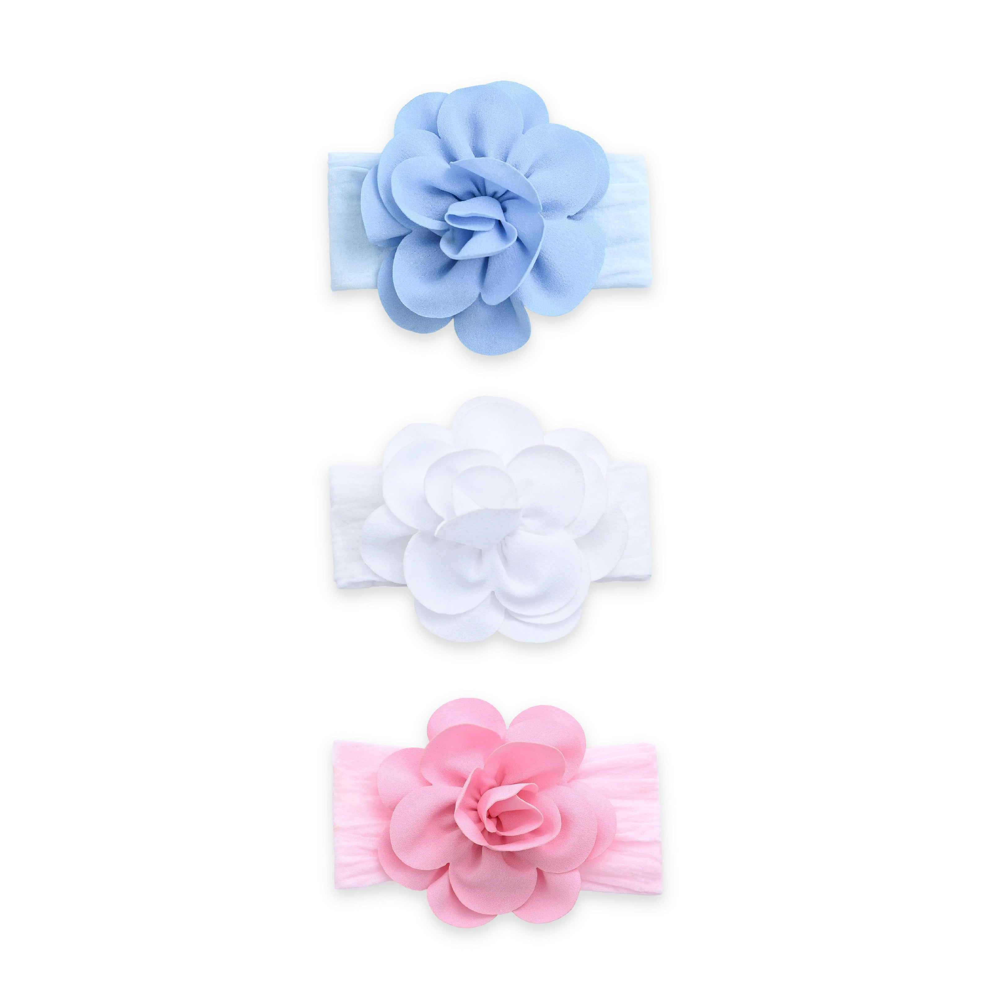 Multicolor Floral Elastic Headband Set