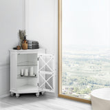 Blue Ridge Corner Wooden Floor Cabinet with Adjustable Shelves
