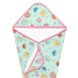 Premium Baby Knit Hooded Towel - Sesame Street Retro Floral