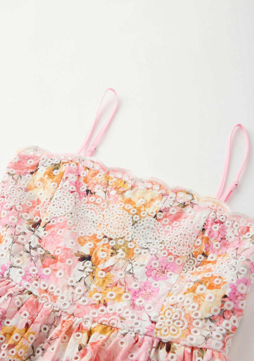 Alessia Cotton Embroidered Romper