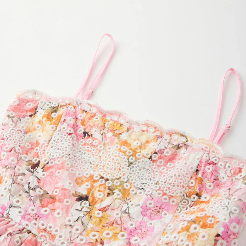 Alessia Cotton Embroidered Romper